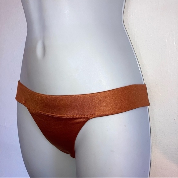 Salty Mermaid 2pc Bandeau Burnt Orange Bikini Set XS - Picture 7 of 9